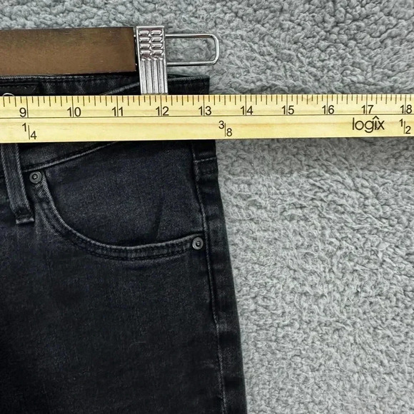 AG ADRIANO GOLDSCHMIED jeans 26 The Prima Cigarette Leg Black Pants chewed hem - Picture 7 of 11